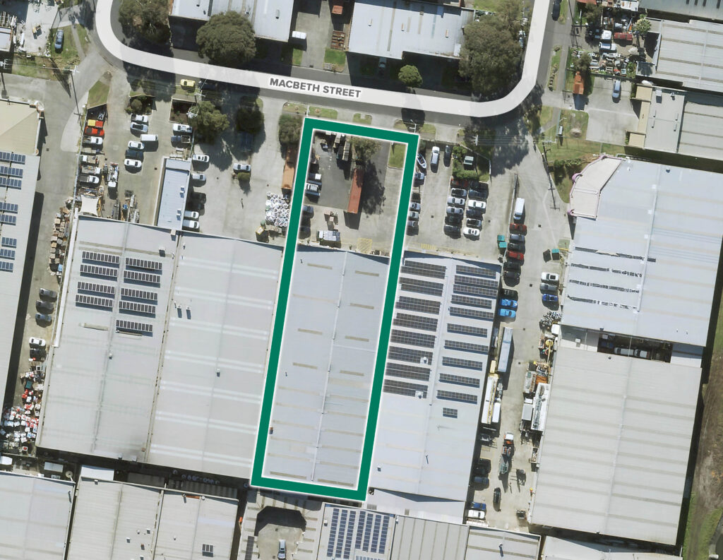 Aerial view showing site boundary